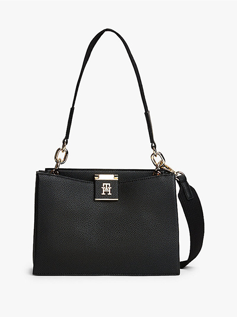 Kadın TH Medium Satchel Çanta Siyah AW0AW17722BDS