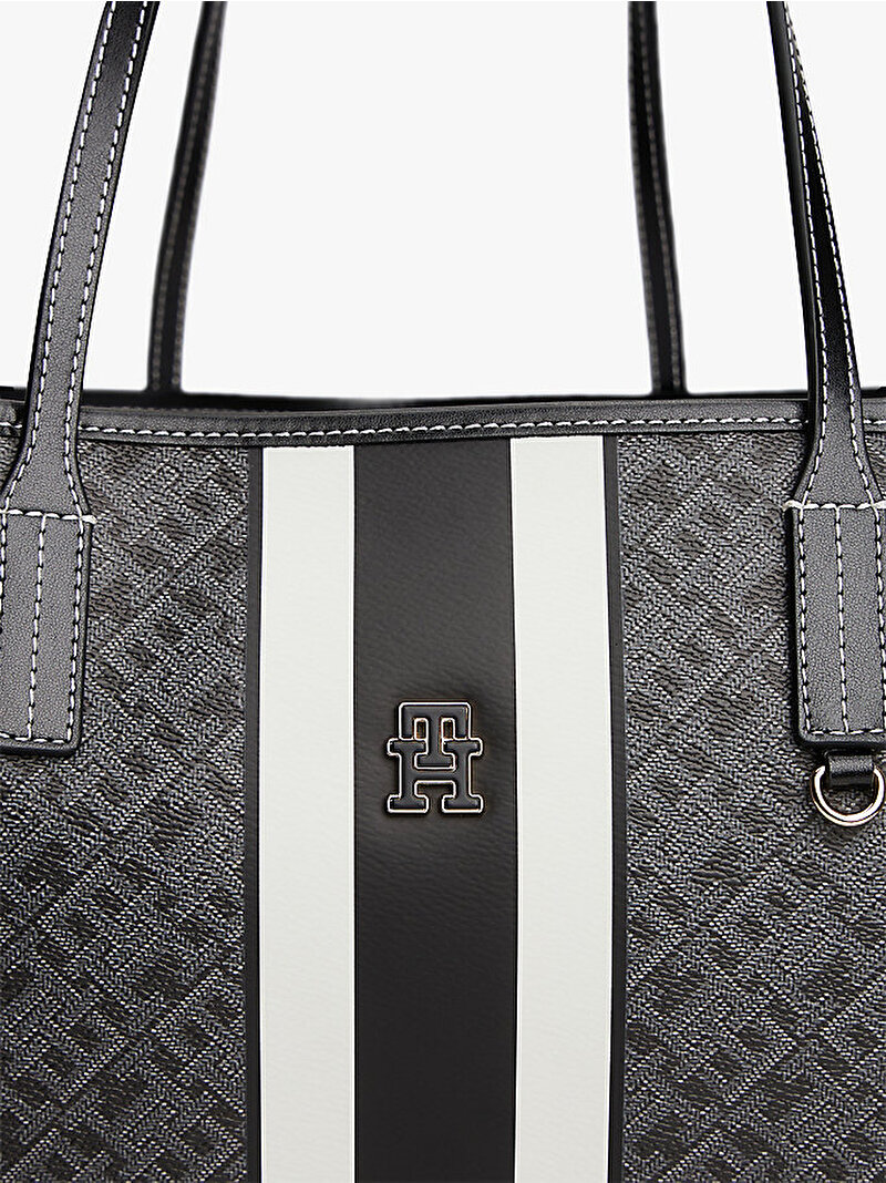 Kadın TH Monoplay Maxi Tote Çanta Siyah AW0AW17697BDS