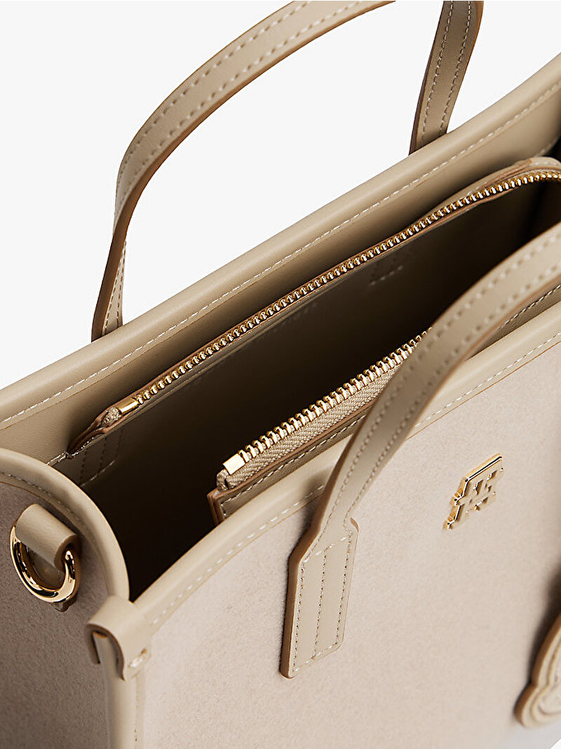 Kadın TH City Small Tote Çanta Bej  AW0AW17852RBT