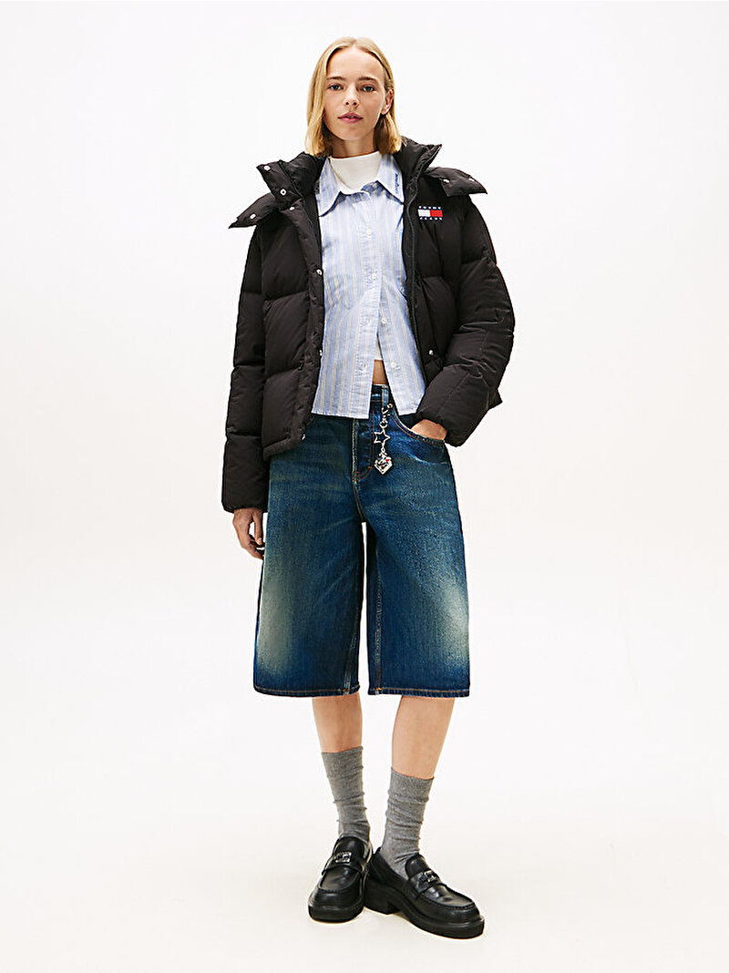 Kadın TJW Alaska Grid Down Puffer Mont Siyah DW0DW21623BDS