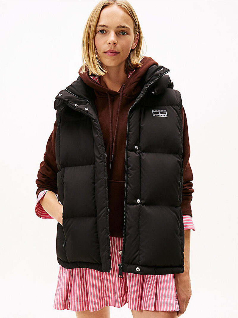 Kadın TJW Alaska Grid Down Yelek Siyah DW0DW21627BDS