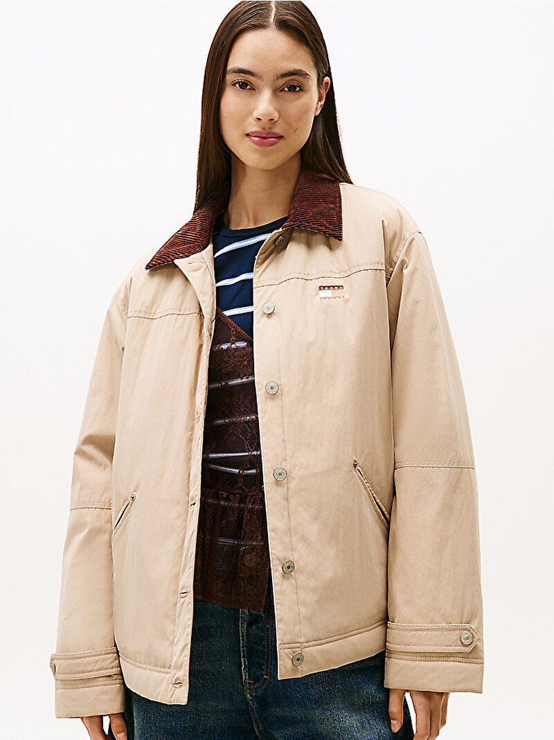 Kadın TJW Cord Collar Mont Bej  DW0DW21663GUQ