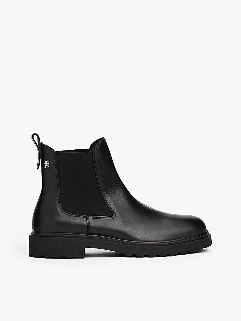 Kadın TH Leather Cleated Bot Siyah FW0FW08766BDS