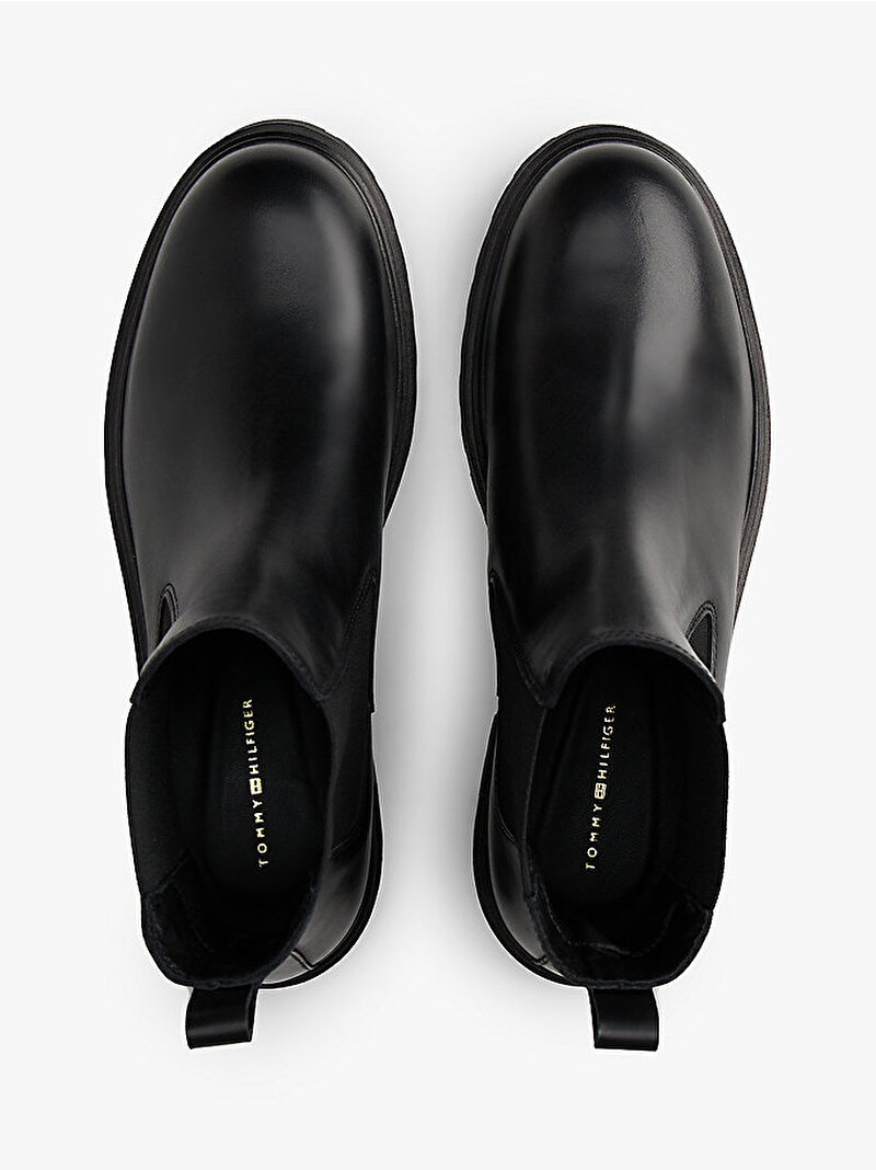 Kadın TH Leather Cleated Bot Siyah FW0FW08766BDS