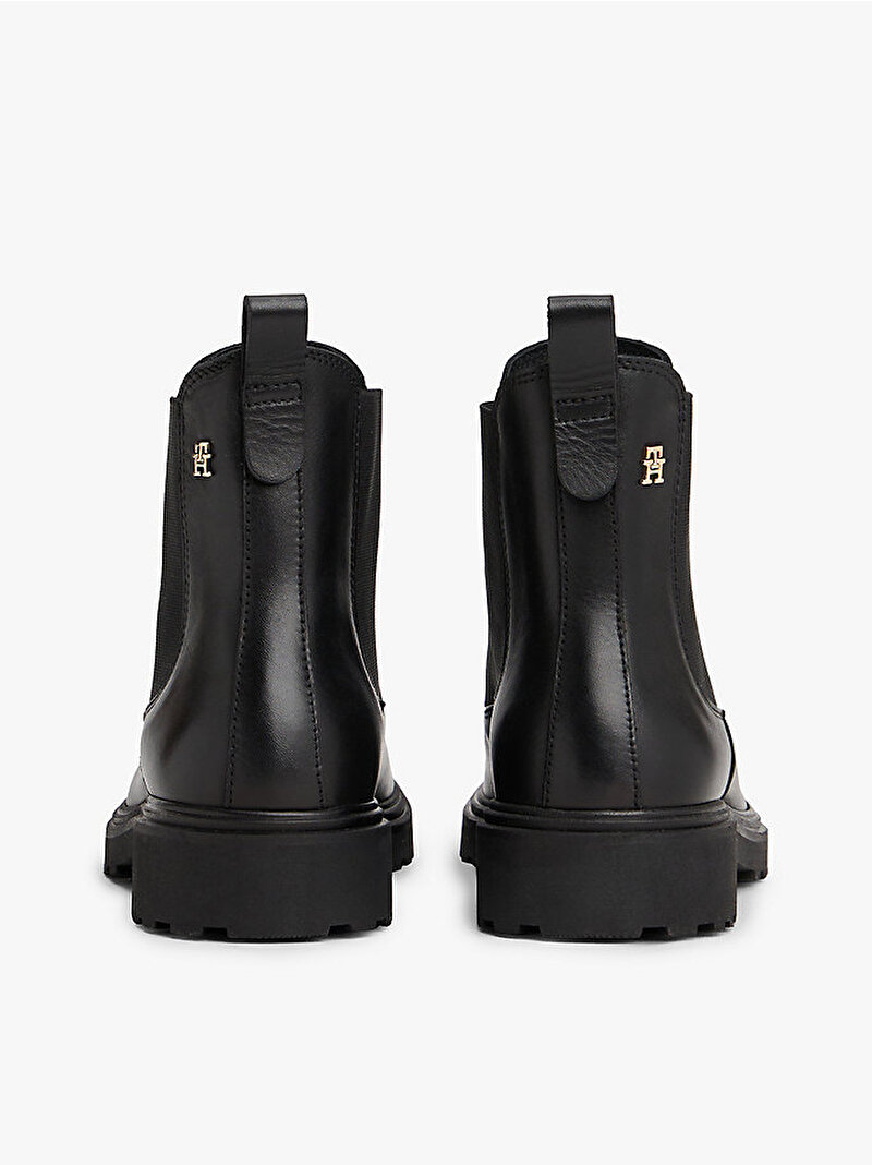 Kadın TH Leather Cleated Bot Siyah FW0FW08766BDS