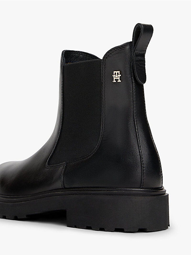 Kadın TH Leather Cleated Bot Siyah FW0FW08766BDS