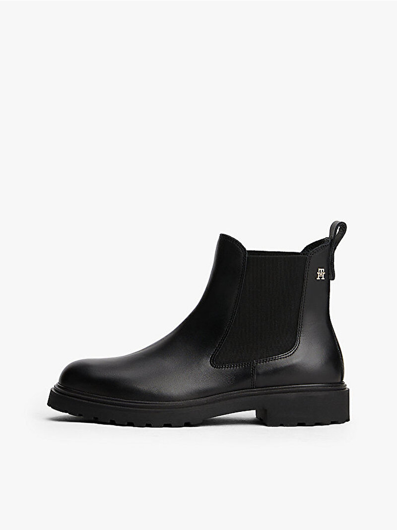 Kadın TH Leather Cleated Bot Siyah FW0FW08766BDS