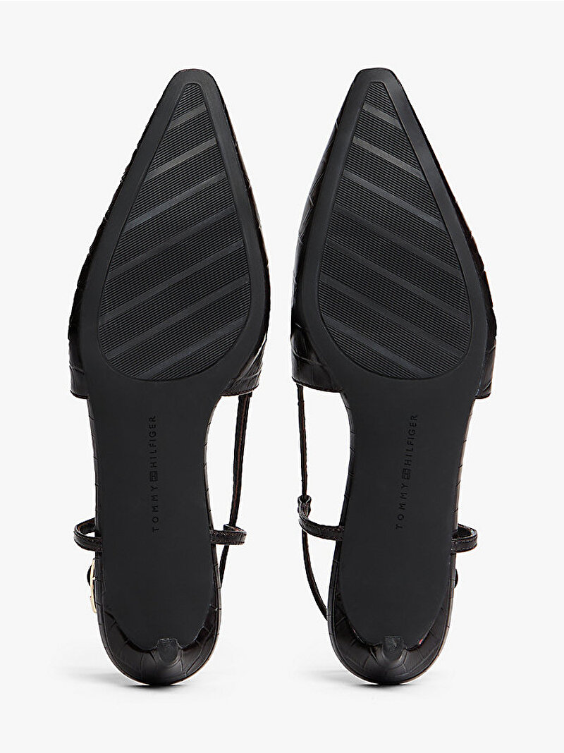 Kadın Croc Slingback Topuklu Ayakkabı Kahverengi FW0FW08990GR8