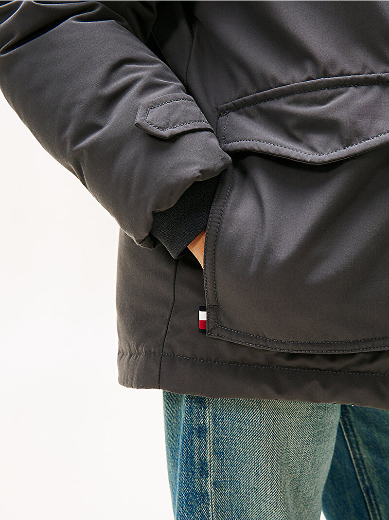 Erkek Çocuk Hooded Parka Siyah KB0KB09889PT2