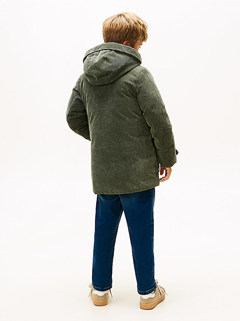 Erkek Çocuk Corduroy Parka Yeşil KB0KB09890MRH