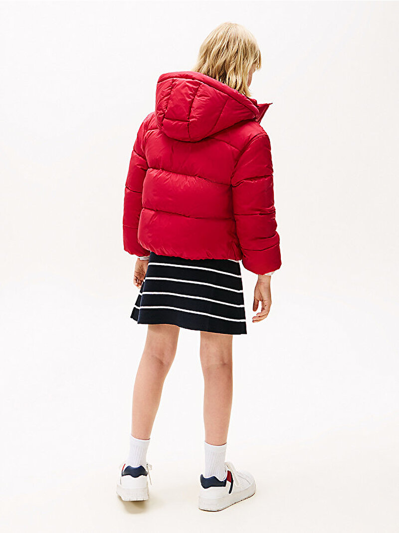 Kız Çocuk Hooded Shiny Puffer Mont Kırmızı KG0KG08759XJP