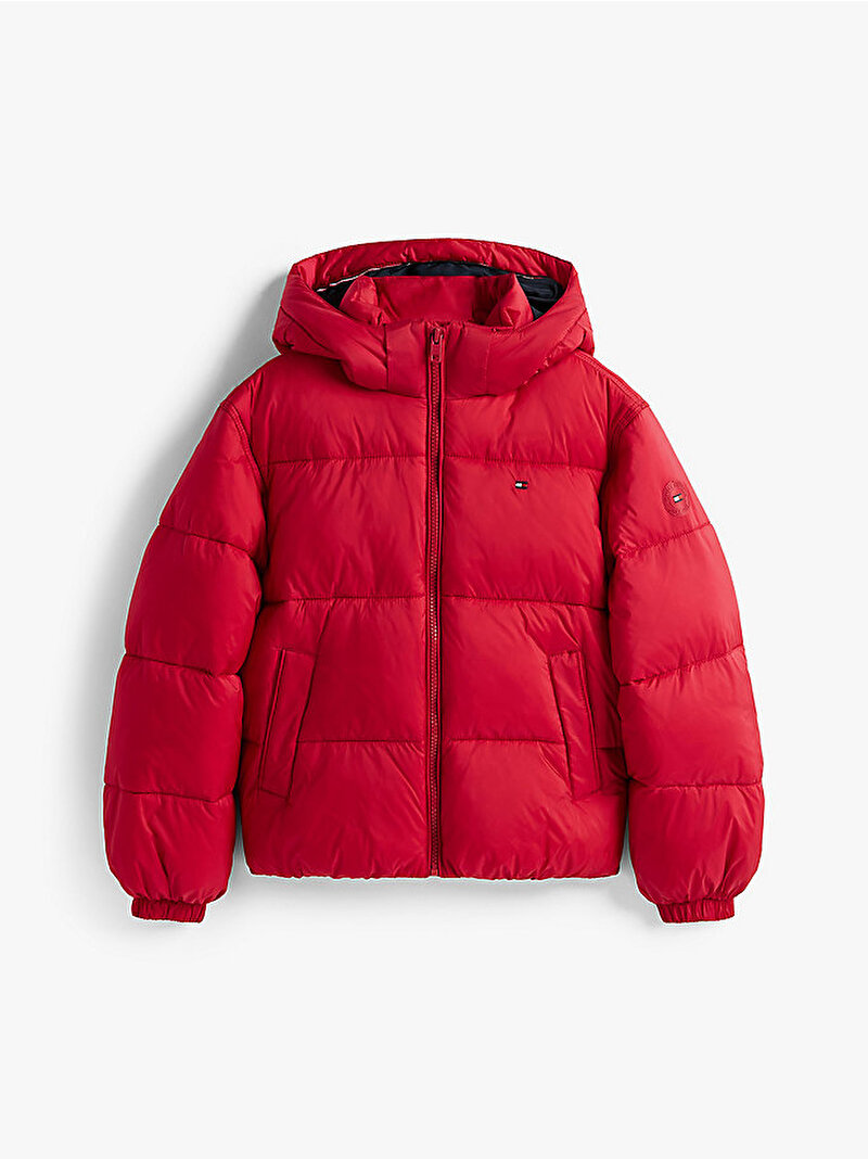 Kız Çocuk Hooded Shiny Puffer Mont Kırmızı KG0KG08759XJP