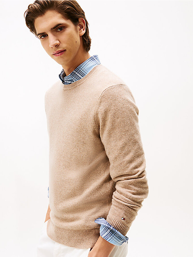 Erkek Cashmere Kazak Bej  MW0MW40552AFE