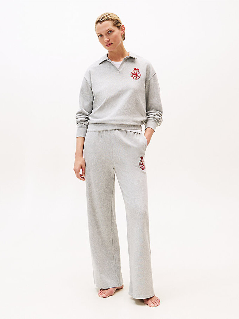 Kadın Kazak Pijama Üstü Gri UW0UW06078P61