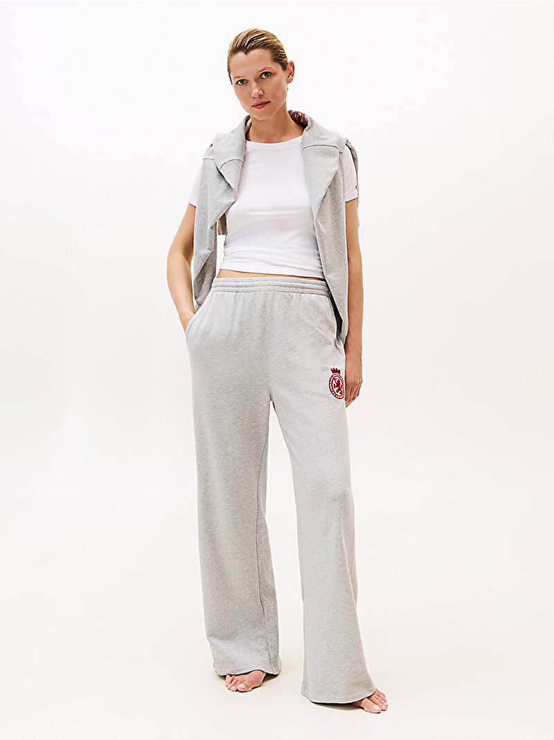 Kadın Wide Leg Pijama Altı Gri UW0UW06081P61