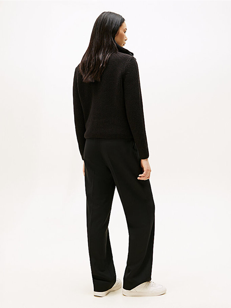 Kadın Modern Down Knit Mix Mont Siyah WW0WW45738BDS