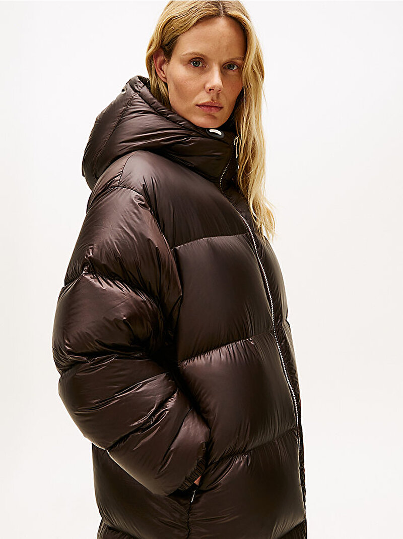 Kadın Super Light Puffer Mont Kahverengi WW0WW46543GOP
