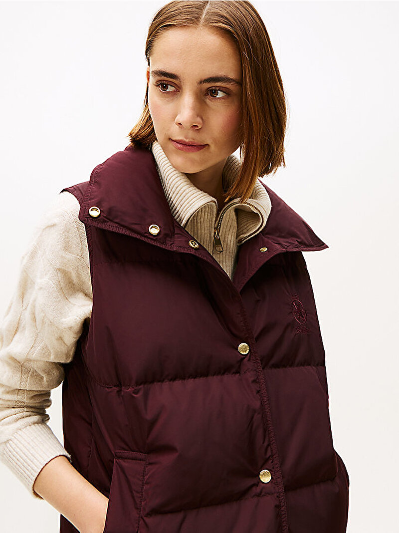 Kadın Crest Down Yelek Kırmızı WW0WW46545XIH