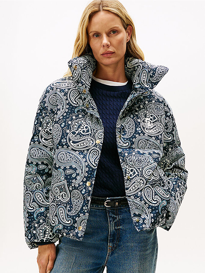 Kadın Down Regular Puffer Mont Lacivert WW0WW474470ZV