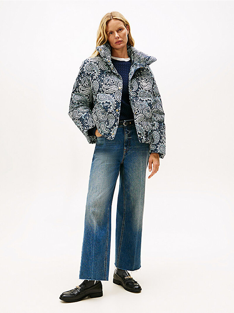 Kadın Down Regular Puffer Mont Lacivert WW0WW474470ZV