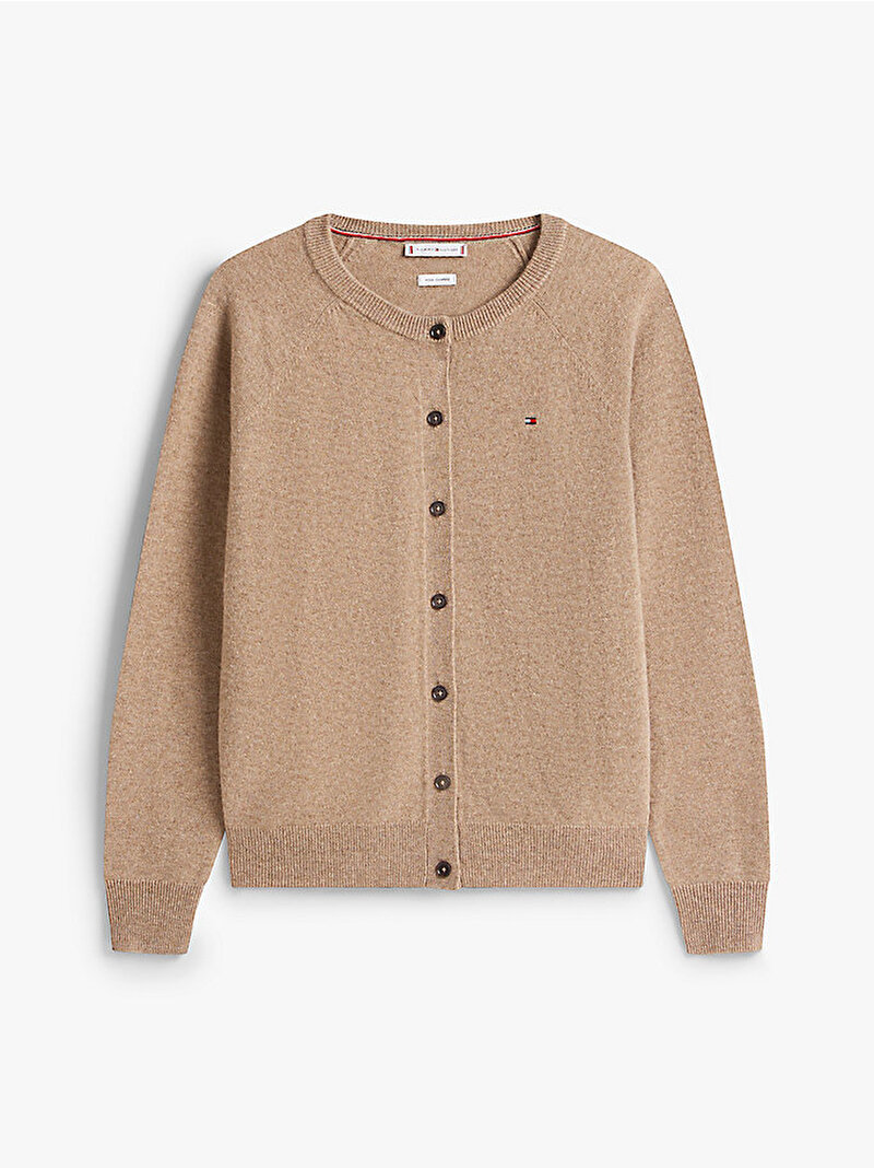 Kadın Wool Cash C-neck Kazak Bej  WW0WW47469ADL
