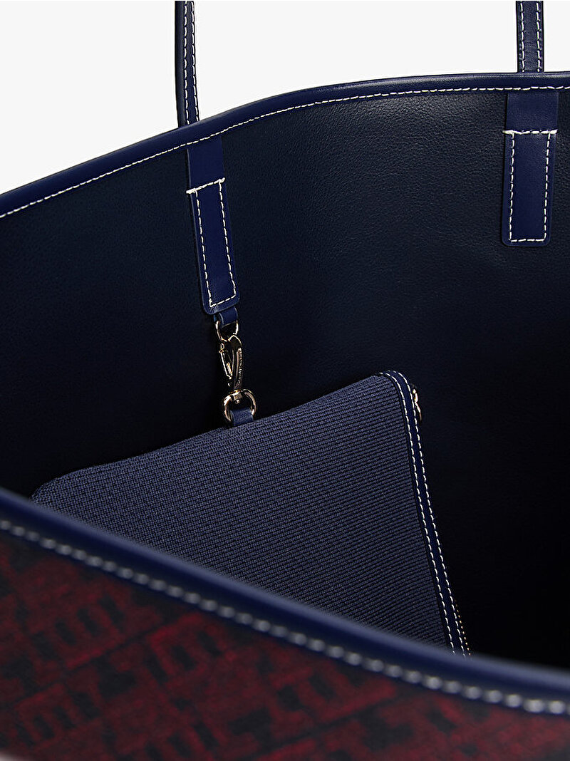 Kadın TH Monoplay Tote Çanta Lacivert AW0AW17697DW6
