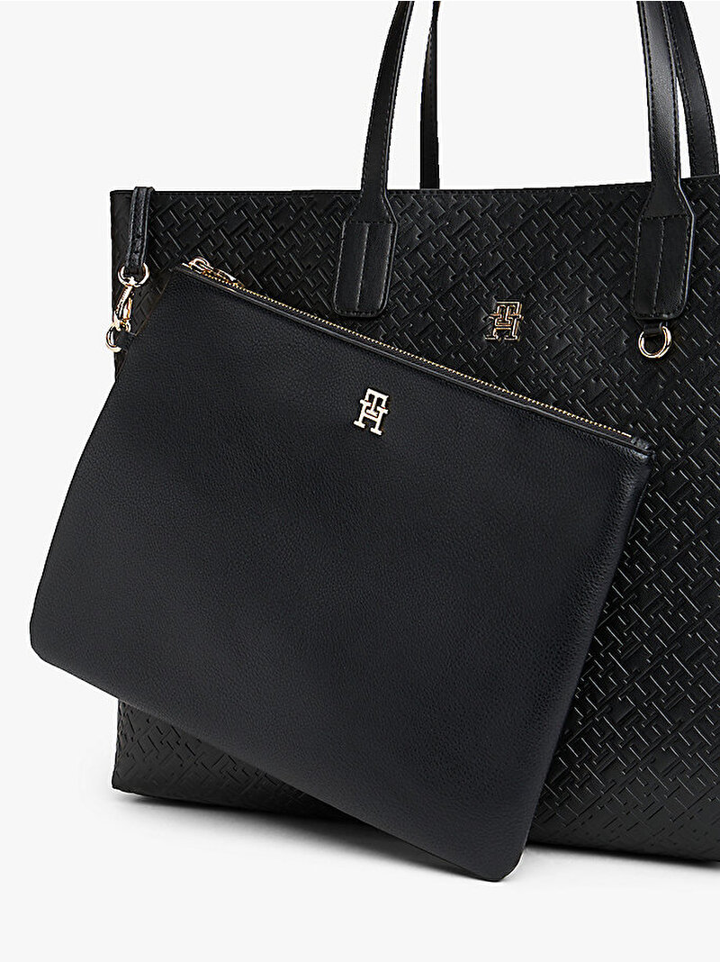 Kadın TH Icon Mono Tote Çanta Siyah AW0AW17687BDS