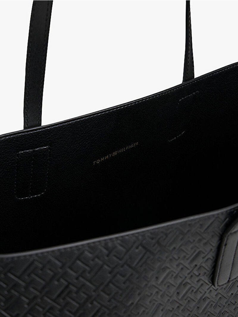 Kadın TH Icon Mono Tote Çanta Siyah AW0AW17687BDS