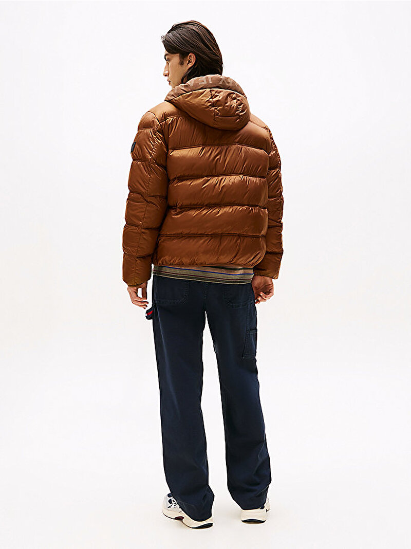 Erkek TJM Hooded Logo Puffer Mont Bej  DM0DM22044GVP