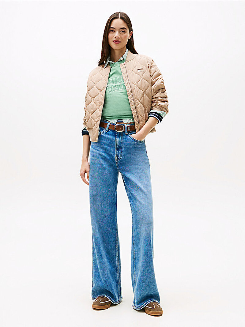 Kadın TJW Quilted Bomber Ceket Bej  DW0DW21631GUQ