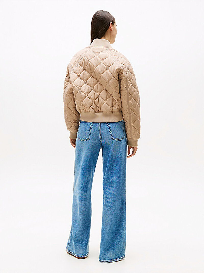 Kadın TJW Quilted Bomber Ceket Bej  DW0DW21631GUQ
