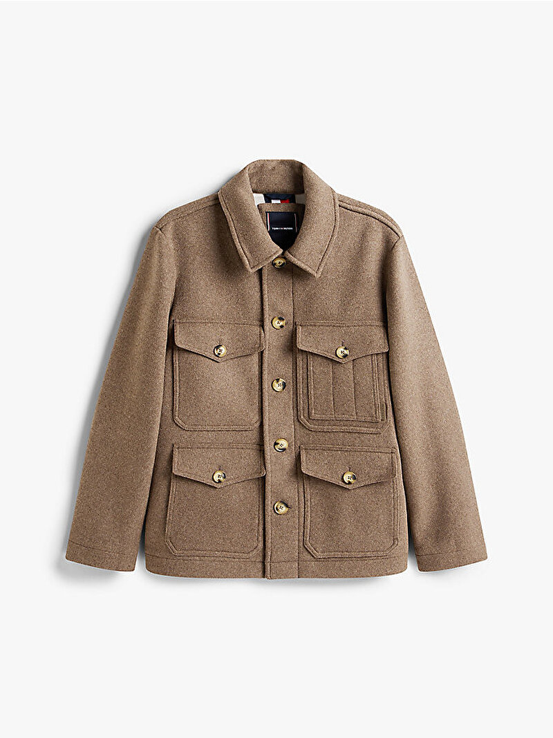 Erkek Wool 4 Pocket Ceket Bej  MW0MW40624AFE
