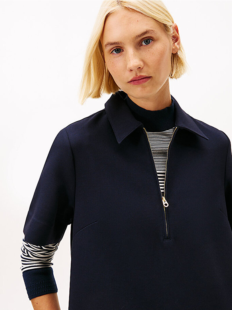 Kadın Punto Knee Shift Elbise Lacivert WW0WW47333C1G