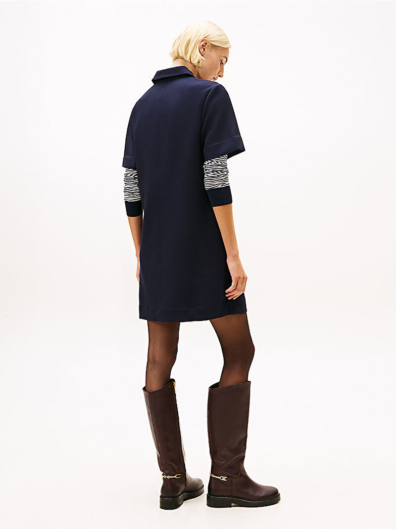 Kadın Punto Knee Shift Elbise Lacivert WW0WW47333C1G