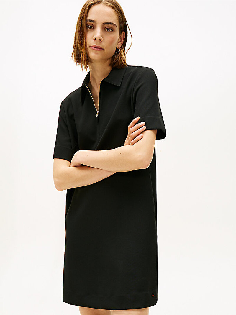 Kadın Punto Knee Shift Elbise Siyah WW0WW47333BDS