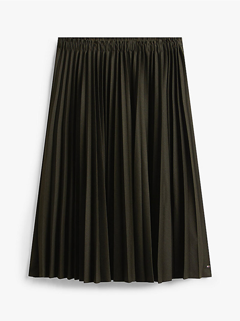 Kadın Flannel Touch Pleated Etek Yeşil WW0WW48258PLI