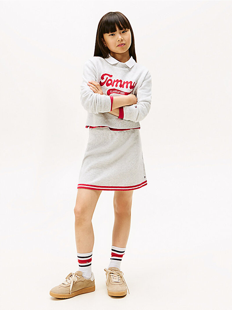 Kız Çocuk Varsity Knitted Etek Gri KG0KG08913P09