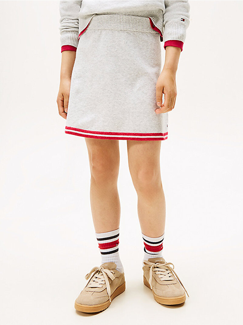 Kız Çocuk Varsity Knitted Etek Gri KG0KG08913P09