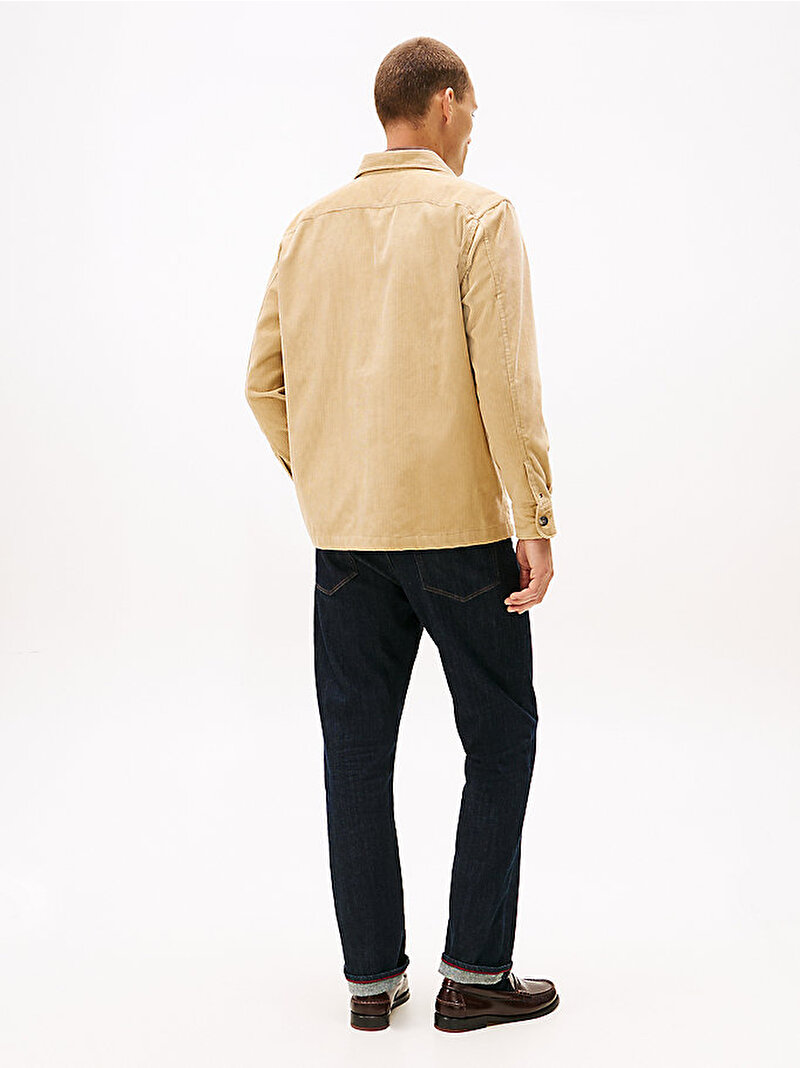 Erkek Corduroy Relax Overshirt Gömlek Bej  MW0MW40489AB9