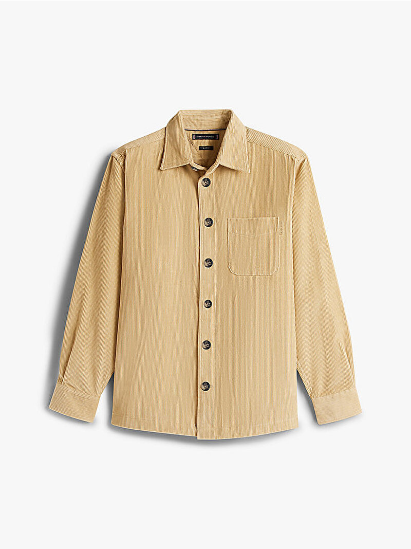 Erkek Corduroy Relax Overshirt Gömlek Bej  MW0MW40489AB9