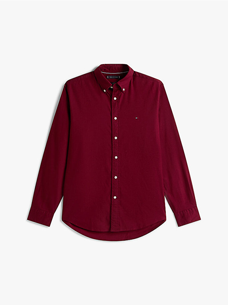 Erkek Flex Flannel Solid Gömlek Kırmızı MW0MW40469VLP
