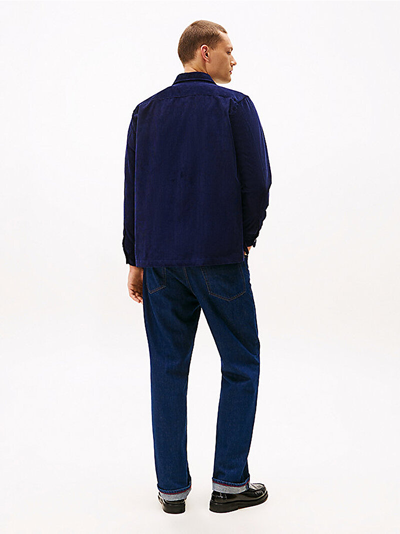 Erkek Corduroy Relax Overshirt Gömlek Lacivert MW0MW40489BCL
