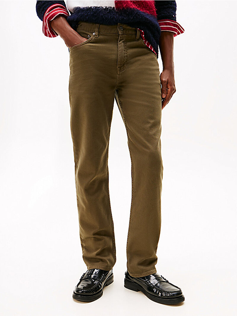 Erkek Straight Denton Jean Pantolon Yeşil MW0MW40368RBN