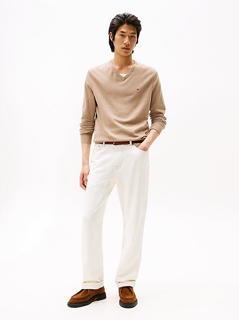 Erkek Essential Cotton Kazak Bej  MW0MW14745AFE
