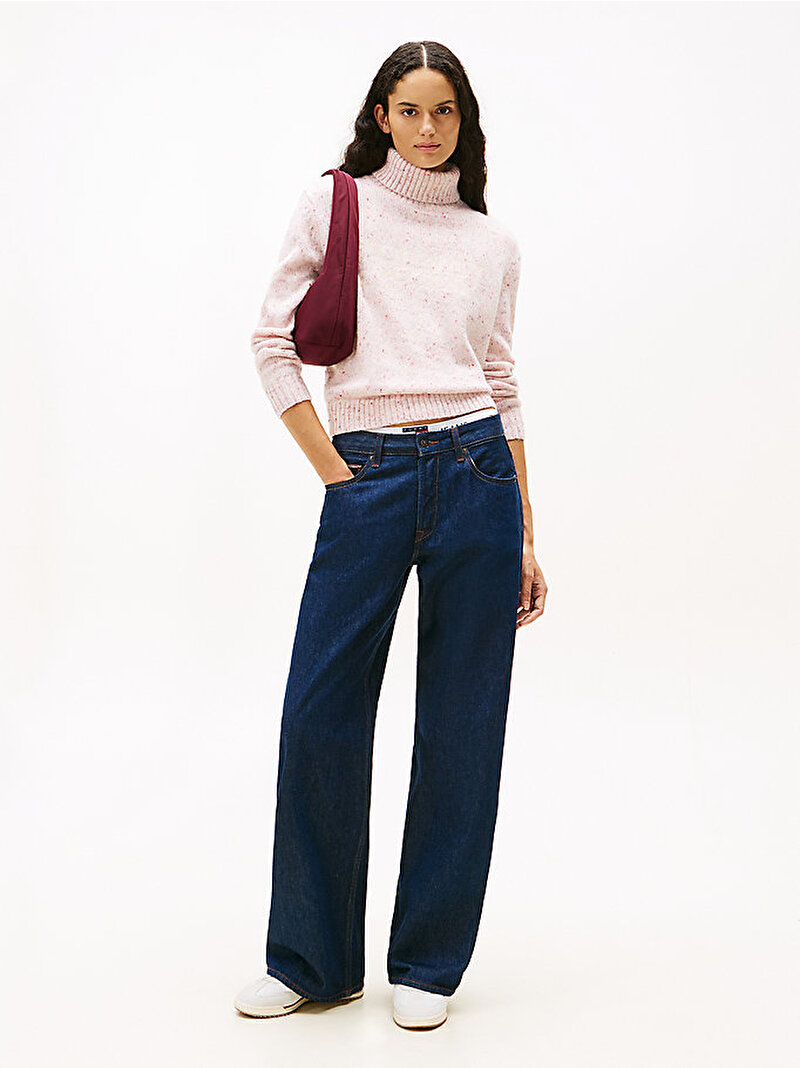 Kadın TJW Nep Turtleneck Kazak Beyaz  DW0DW21687YBH