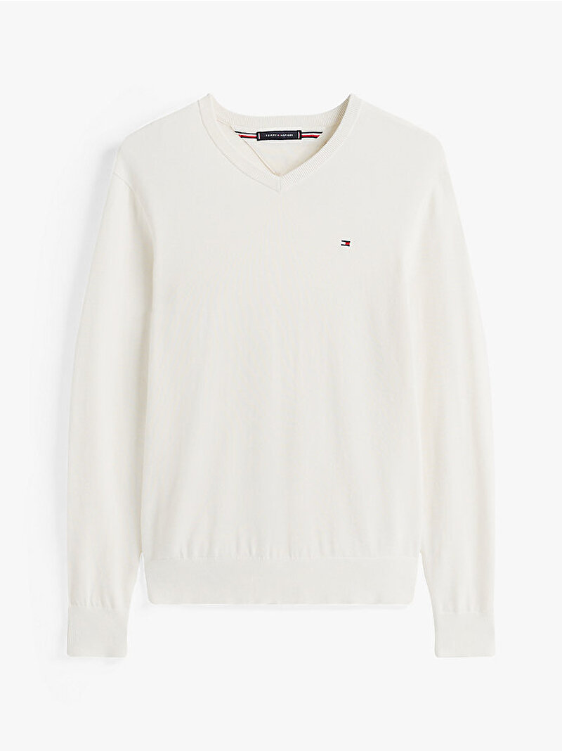 Erkek Essential Cotton Kazak Beyaz  MW0MW14745Z00