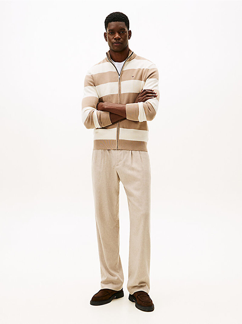 Erkek Block Stripe Cotton Kazak Çok renkli MW0MW414830FC