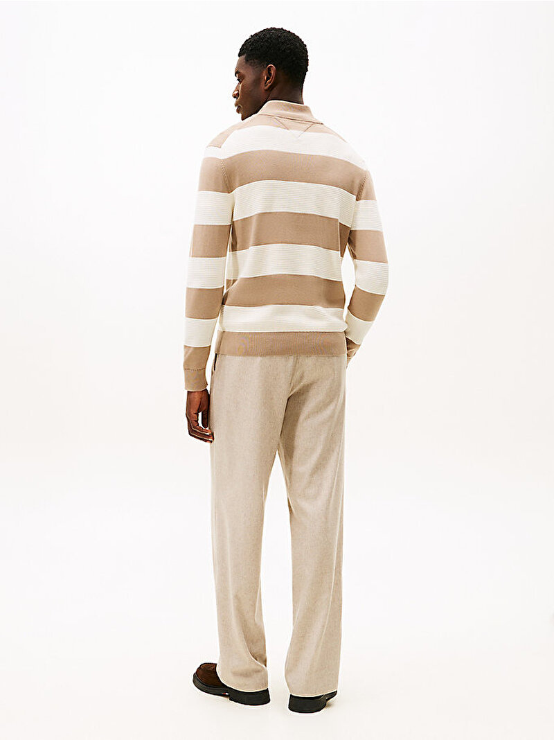 Erkek Block Stripe Cotton Kazak Çok renkli MW0MW414830FC