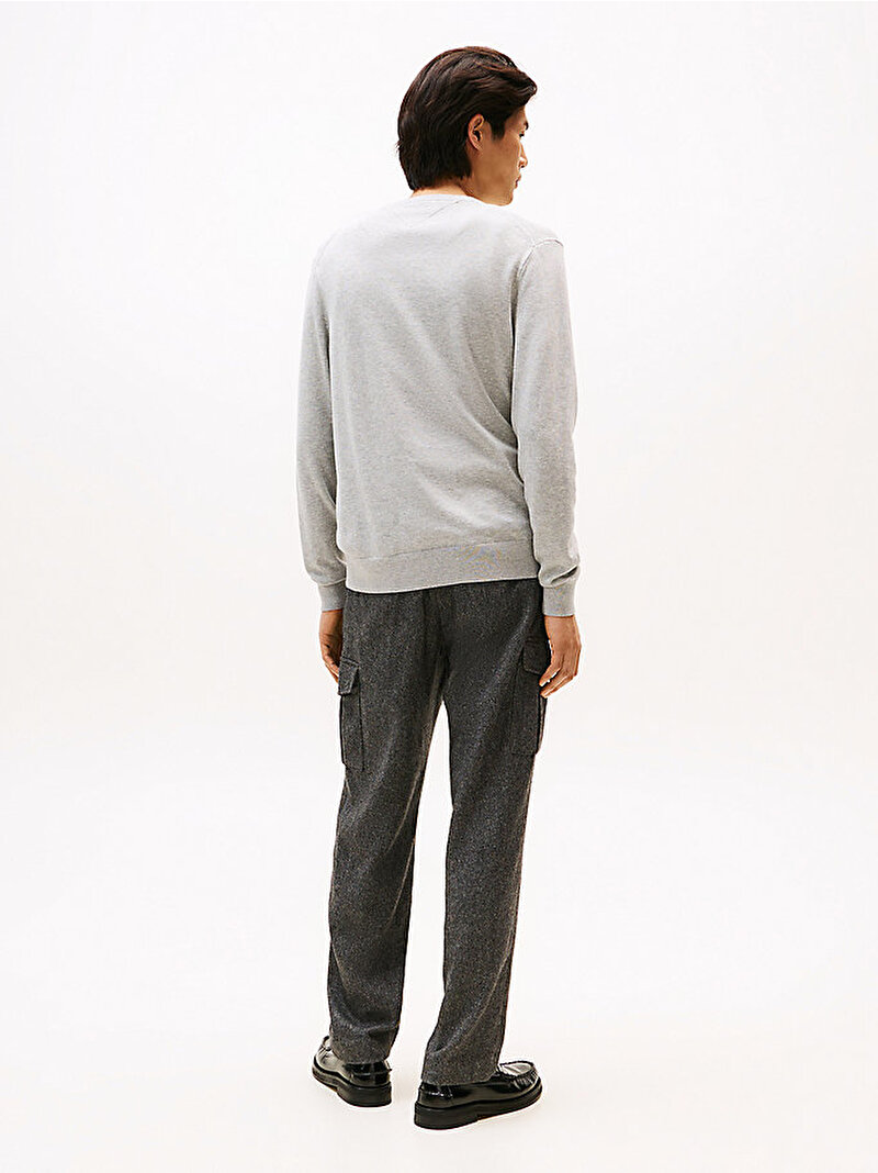 Erkek Essential Cotton Kazak Gri MW0MW14745P01
