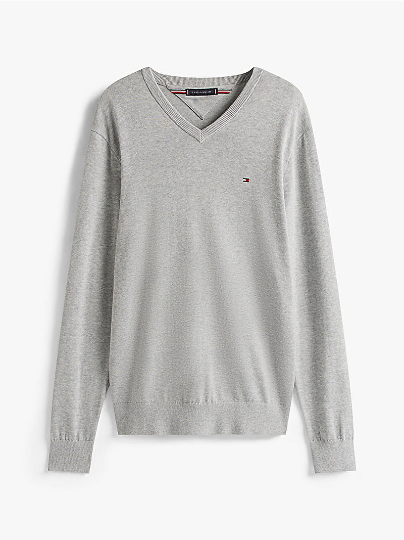 Erkek Essential Cotton Kazak Gri MW0MW14745P01